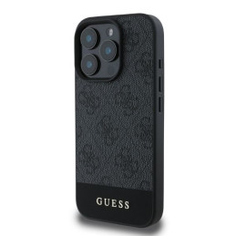 „Guess 4G Bottom Stripe iPhone 16 Pro“ dėklas – pilkas