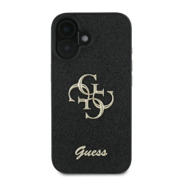 „Guess“ fiksuoto blizgučių dizaino „iPhone 16 Plus“ dėklas – juodas