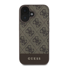 „Guess 4G Bottom Stripe“ dėklas, skirtas „iPhone 16“ – rudas