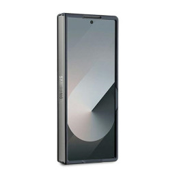 „Guess“ odinis 4G metalinis logotipo dėklas, skirtas „Samsung Galaxy Z Fold 6“ - juodas