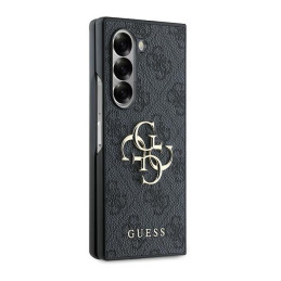 „Guess“ odinis 4G metalinis logotipo dėklas, skirtas „Samsung Galaxy Z Fold 6“ - juodas