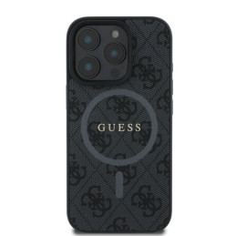 „Guess 4G Ring Classic Logo MagSafe“ dėklas, skirtas „iPhone 16 Pro“ – juodas