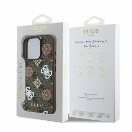 „Guess“ „Peony“ su 4G fonu, „MagSafe“ dėklas, skirtas „iPhone 16 Pro“ – rudas