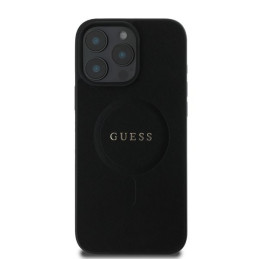 „Guess Saffiano Classic Logo MagSafe iPhone 16 Pro“ dėklas – juodas