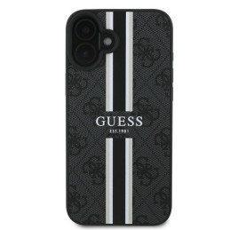 „Guess 4G“ dryžuotas „MagSafe“ dėklas, skirtas „iPhone 16 Plus“ – juodas