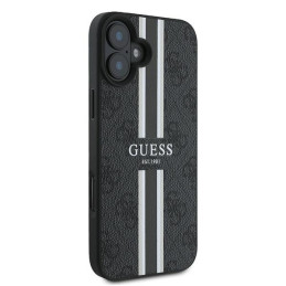 „Guess 4G“ dryžuotas „MagSafe“ dėklas, skirtas „iPhone 16 Plus“ – juodas