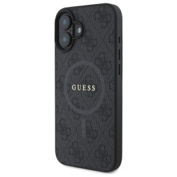 „Guess 4G Ring Classic Logo MagSafe“ dėklas, skirtas „iPhone 16“ – juodas