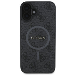 „Guess 4G Ring Classic Logo MagSafe“ dėklas, skirtas „iPhone 16“ – juodas