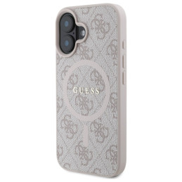 „Guess 4G Ring Classic Logo MagSafe iPhone 16“ dėklas – rožinis
