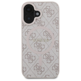 „Guess 4G Ring Classic Logo MagSafe iPhone 16“ dėklas – rožinis