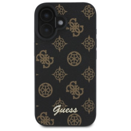 „Guess Peony Script MagSafe“ dėklas, skirtas „iPhone 16“ – juodas
