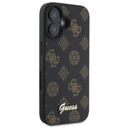 „Guess Peony Script MagSafe“ dėklas, skirtas „iPhone 16“ – juodas