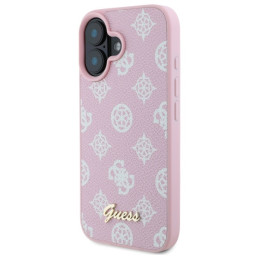 „Guess Peony Script MagSafe iPhone 16“ dėklas – rožinis