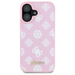 „Guess Peony Script MagSafe iPhone 16“ dėklas – rožinis