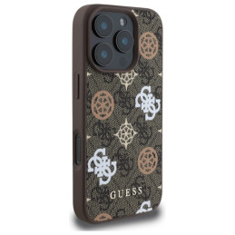 „Guess Peony“ su 4G fonu, „MagSafe“ dėklas, skirtas „iPhone 16 Pro Max“ – rudas