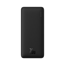 „Baseus Airpow“ 20 W 10000 mAh išorinė baterija su „Baseus Simple Series“ USB-A - USB-C 30 cm laidu - juoda