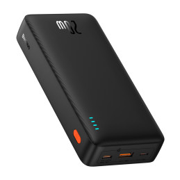 „Baseus Airpow“ 20 W 20000 mAh išorinė baterija su „Baseus Simple Series“ USB-A - USB-C 50 cm laidu - juoda