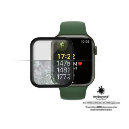 „PanzerGlass“ lenktas antibakterinis grūdintas stiklas, skirtas „Apple Watch 7“ - 41 mm - juodas