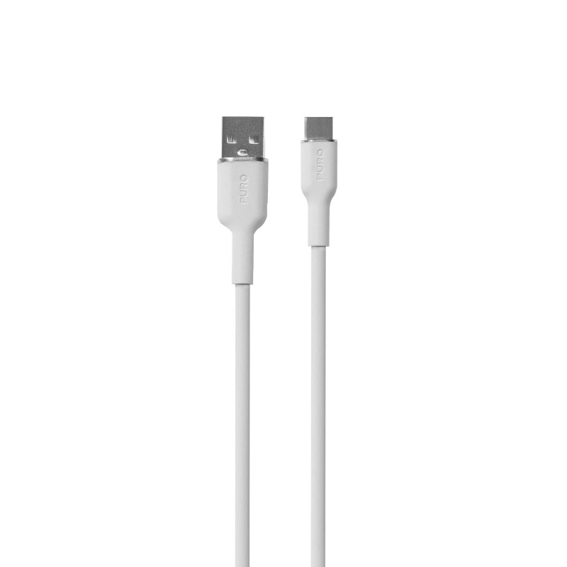 „Puro Soft USB-A“ – „USB-C“ laidas, 1,5 m, baltas