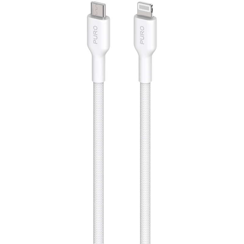 „Puro Fabrik“ USB-C – „Lightning“ laidas su MFI 1,2 m – baltas