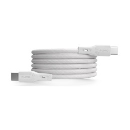 „Puro Magnetic USB-C“ – USB-C 60 W USB 3.2 (20 Gbps) 1 m magnetinis kabelis – baltas