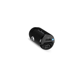 „Puro Mini“ 30 W maitinimo šaltinis 2 x USB-C automobiliniam įkrovikliui – juodas