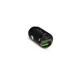 „Puro Mini“ 30 W maitinimo šaltinis USB-C USB-A automobiliniam įkrovikliui – juodas