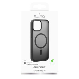 „Puro Gradient“ dėklas su „MagSafe“, skirtas „iPhone 15“ – juodas