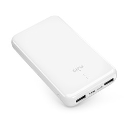 Nešiojamoji baterija „Puro White“ 10000mAh 12W 2xUSB-A + USB-C - balta