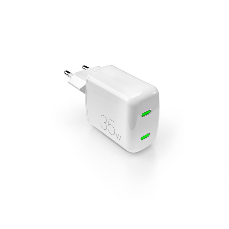 „Puro MiniPro“ 35 W „GaN 2xUSB-C“ sieninis įkroviklis – baltas