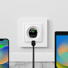 „Puro“ 20 W „GaN USB-C“ sieninis įkroviklis – juodas