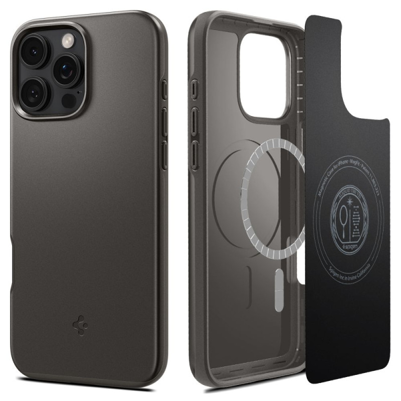 „Spigen Thin Fit MagSafe iPhone 16 Pro“ dėklas – juodas