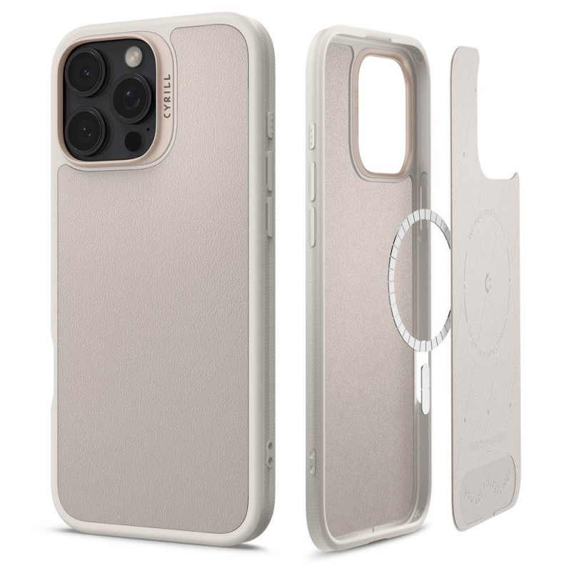 „Spigen Cyrill Kajuk MagSafe iPhone 16 Pro Max“ dėklas – smėlio spalvos