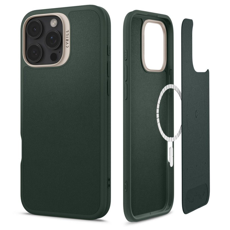 „Spigen Cyrill Kajuk MagSafe iPhone 16 Pro Max“ dėklas – žalias