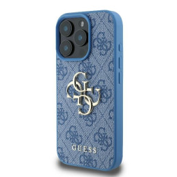 „Guess 4G“ didelio logotipo „iPhone 16 Pro“ dėklas – mėlynas