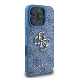 „Guess 4G“ didelio logotipo „iPhone 16 Pro“ dėklas – mėlynas