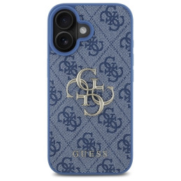 „Guess 4G“ didelio logotipo „iPhone 16“ dėklas – mėlynas