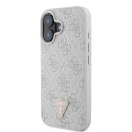 „Guess“ odinis 4G trikampio formos „MagSafe iPhone 16“ dėklas – rožinis