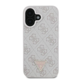 „Guess“ odinis 4G trikampio formos „MagSafe iPhone 16“ dėklas – rožinis