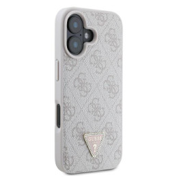 „Guess“ odinis 4G trikampio formos „MagSafe iPhone 16“ dėklas – rožinis