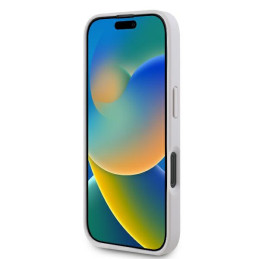 „Guess“ odinis 4G trikampio formos „MagSafe iPhone 16“ dėklas – rožinis