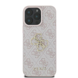 „Guess 4G“ didelio logotipo „iPhone 16 Pro Max“ dėklas – rožinis