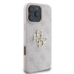 „Guess 4G“ didelio logotipo „iPhone 16 Pro Max“ dėklas – rožinis