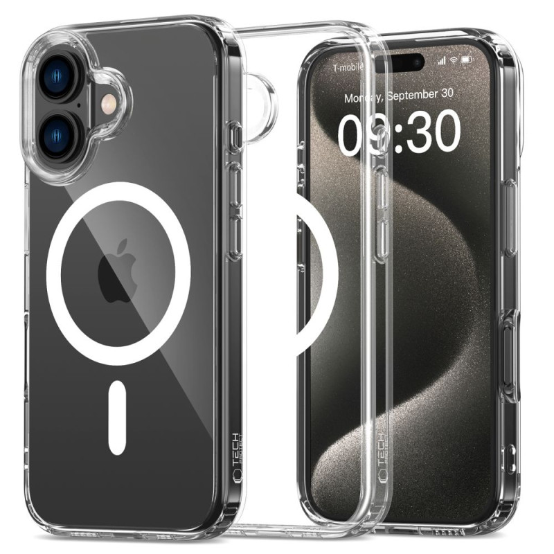 „Tech-Protect Flexair Hybrid MagSafe iPhone 16 Plus“ dėklas – skaidrus