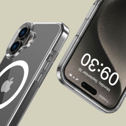 „Tech-Protect Flexair Hybrid MagSafe iPhone 16 Plus“ dėklas – skaidrus