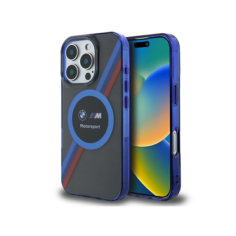 BMW Motosport IML Circle MagSafe dėklas, skirtas iPhone 16 Pro – juodas