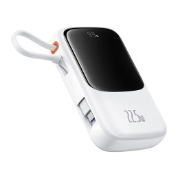 „Baseus Qpow Pro+“ 22,5 W 10000 mAh USB-C išorinė baterija – balta