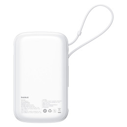 „Baseus Qpow Pro+“ 22,5 W 10000 mAh USB-C išorinė baterija – balta