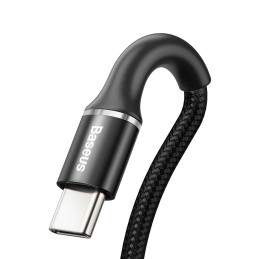 Baseus Halo USB-A - USB-C 2A kabelis 3m - juodas