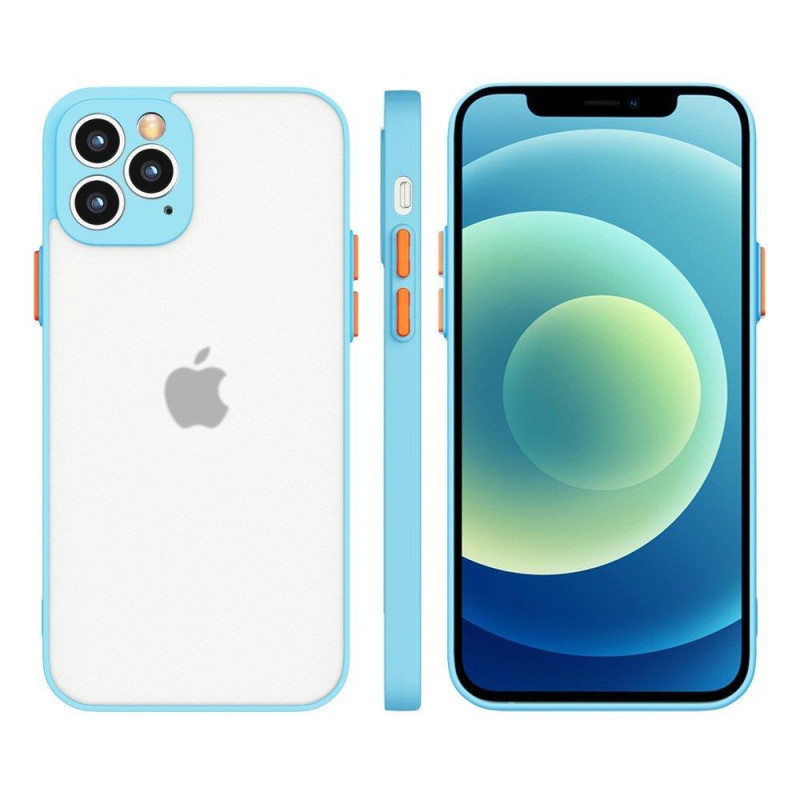 Milky Case Silikoninis lankstus permatomas dėklas, skirtas Samsung Galaxy A42 5G Blue